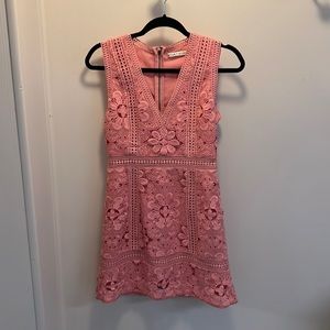 Alice + Olivia Pink Floral Mini Dress